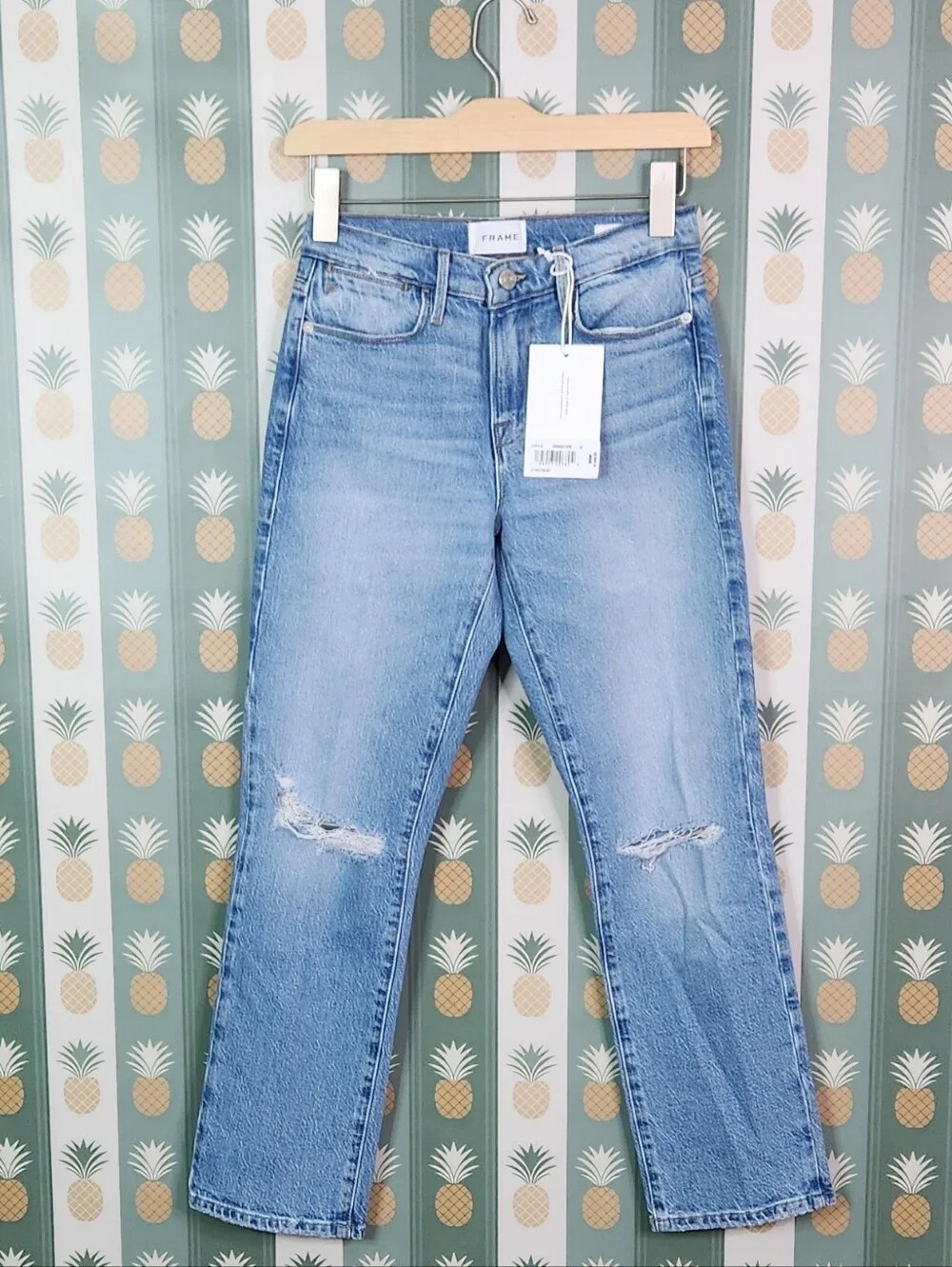 Frame Le High Straight in Demarco Rips - Picture 4 of 9